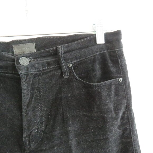 MOTHER The Charmer in My Life As A Snow Bunny Black Velvet Pants - Size 31 - Picture 7 of 13